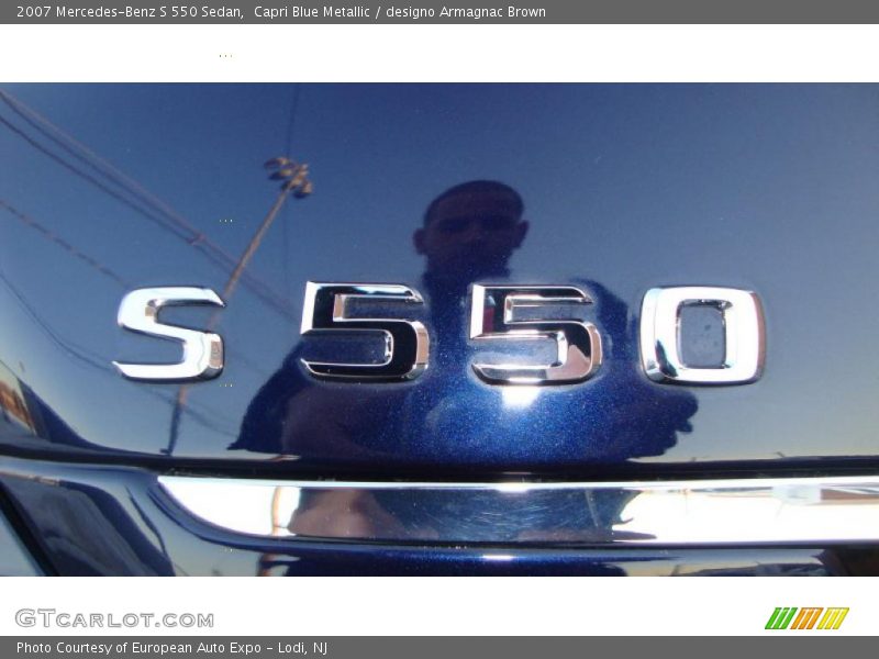 Capri Blue Metallic / designo Armagnac Brown 2007 Mercedes-Benz S 550 Sedan
