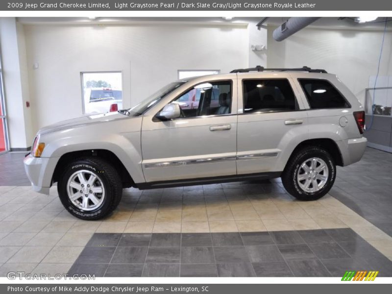 Light Graystone Pearl / Dark Slate Gray/Light Graystone Royale Leather 2009 Jeep Grand Cherokee Limited