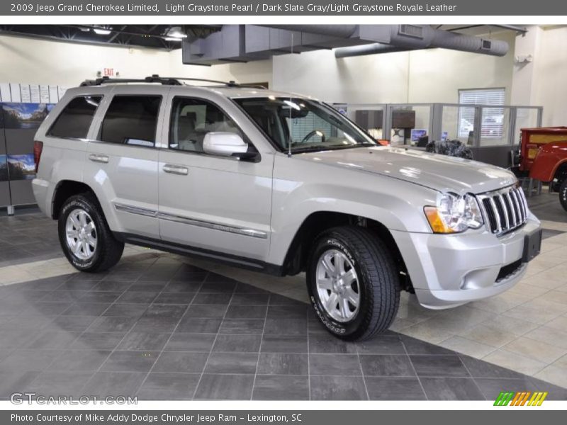 Light Graystone Pearl / Dark Slate Gray/Light Graystone Royale Leather 2009 Jeep Grand Cherokee Limited