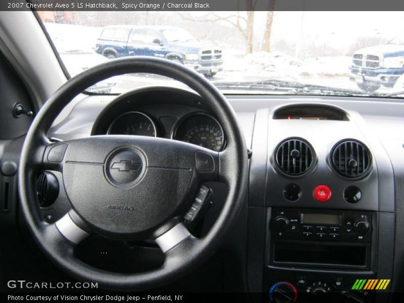 Spicy Orange / Charcoal Black 2007 Chevrolet Aveo 5 LS Hatchback