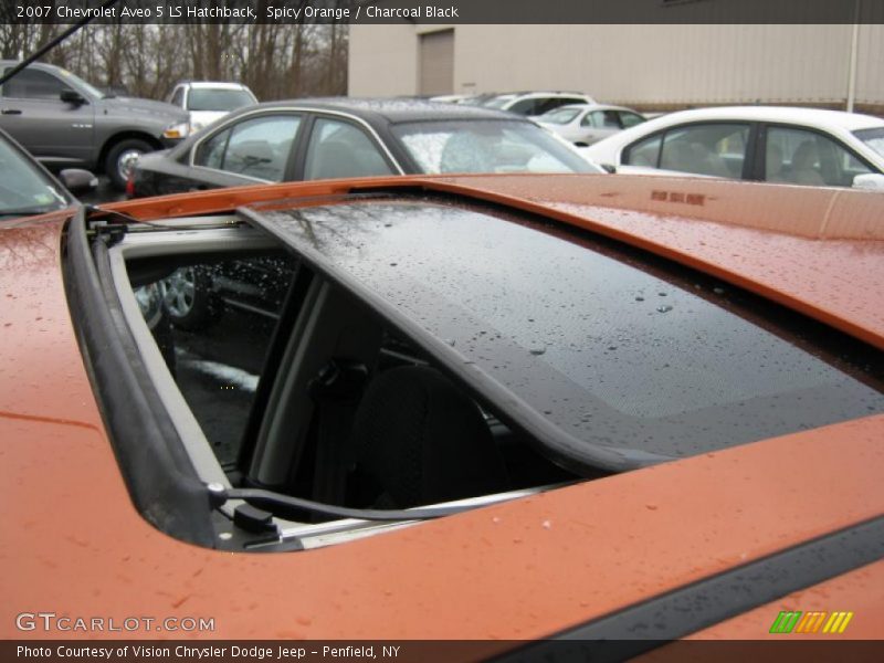 Spicy Orange / Charcoal Black 2007 Chevrolet Aveo 5 LS Hatchback