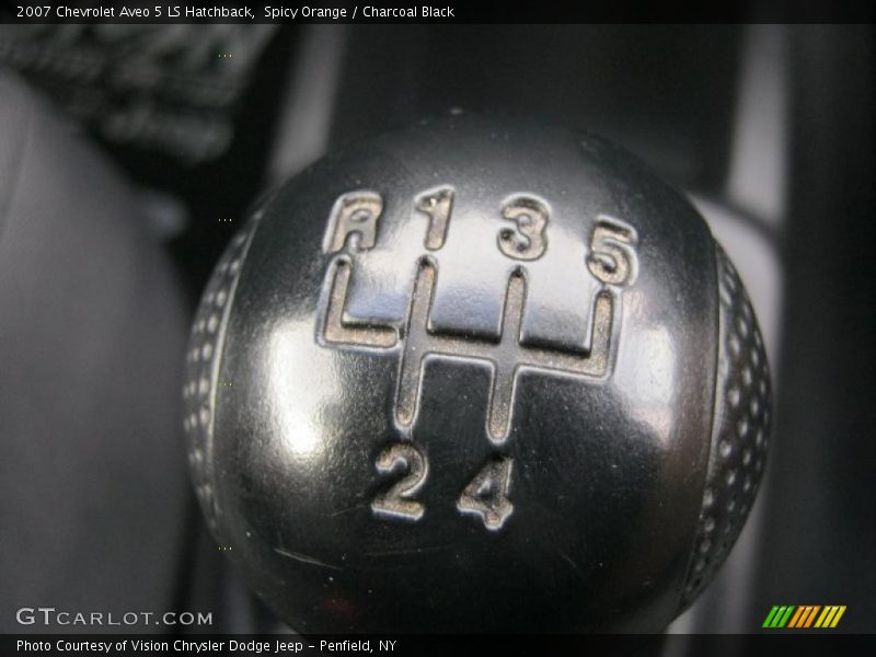 Spicy Orange / Charcoal Black 2007 Chevrolet Aveo 5 LS Hatchback