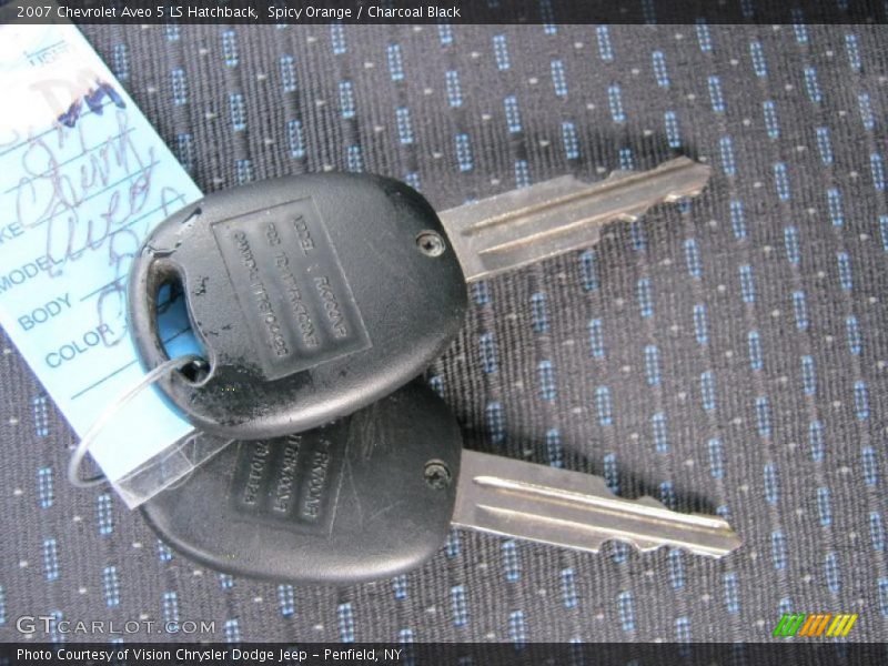 Spicy Orange / Charcoal Black 2007 Chevrolet Aveo 5 LS Hatchback