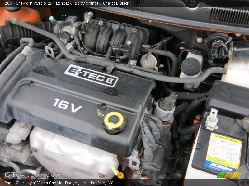 Spicy Orange / Charcoal Black 2007 Chevrolet Aveo 5 LS Hatchback