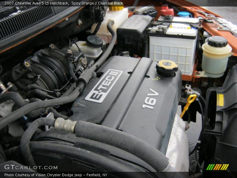 Spicy Orange / Charcoal Black 2007 Chevrolet Aveo 5 LS Hatchback