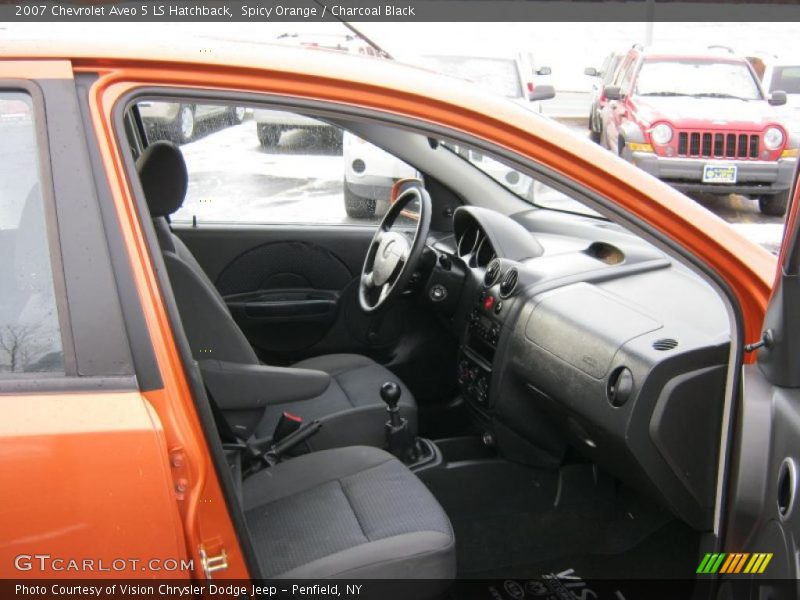 Spicy Orange / Charcoal Black 2007 Chevrolet Aveo 5 LS Hatchback