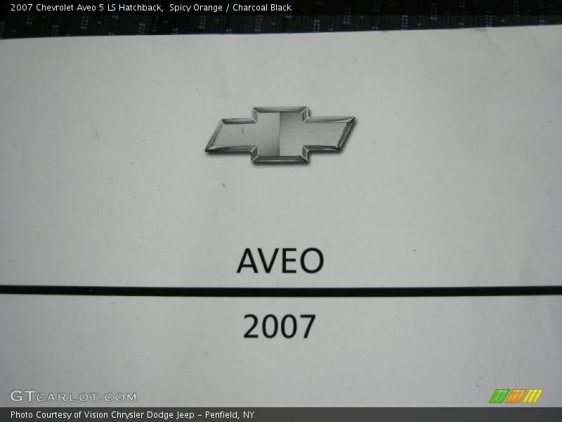 Spicy Orange / Charcoal Black 2007 Chevrolet Aveo 5 LS Hatchback