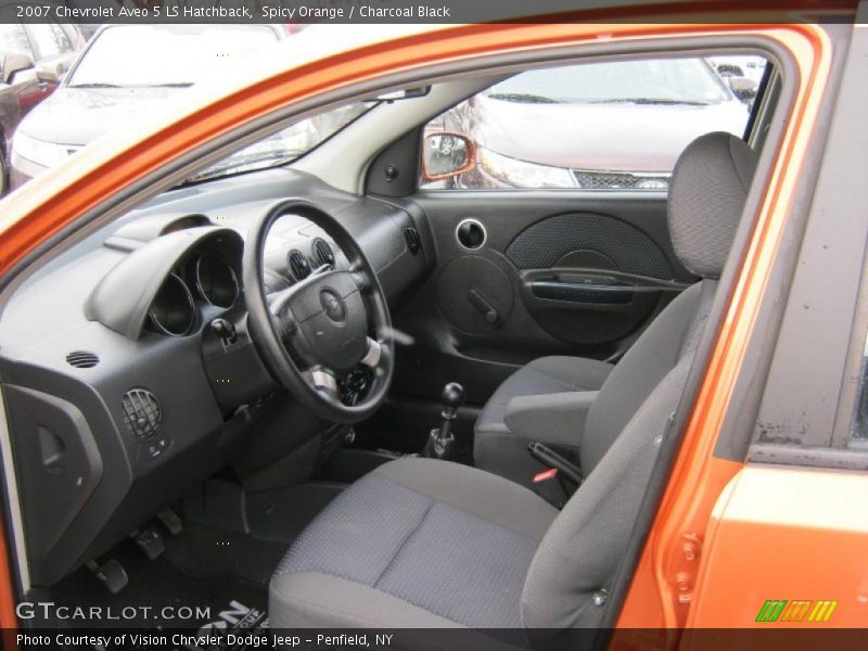 Spicy Orange / Charcoal Black 2007 Chevrolet Aveo 5 LS Hatchback