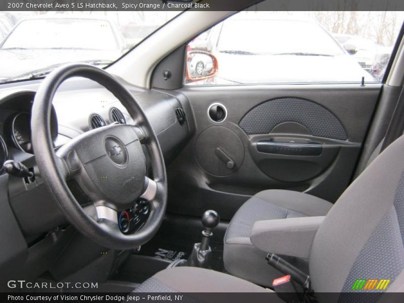 Spicy Orange / Charcoal Black 2007 Chevrolet Aveo 5 LS Hatchback