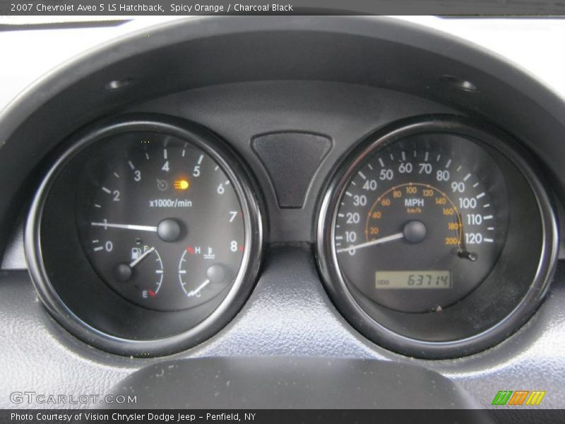 Spicy Orange / Charcoal Black 2007 Chevrolet Aveo 5 LS Hatchback