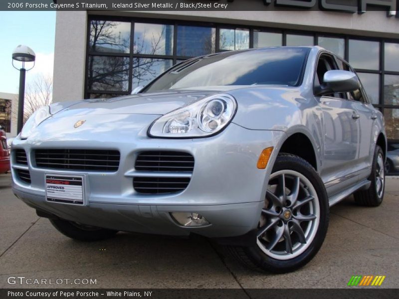Iceland Silver Metallic / Black/Steel Grey 2006 Porsche Cayenne S Titanium