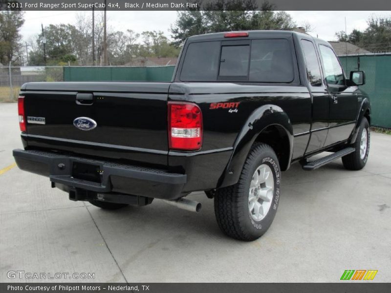 Black / Medium Dark Flint 2011 Ford Ranger Sport SuperCab 4x4