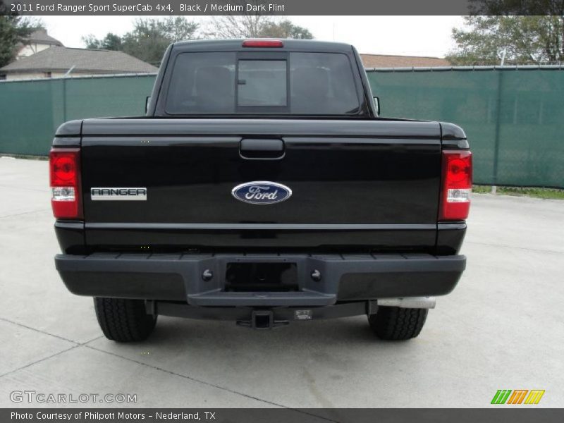 Black / Medium Dark Flint 2011 Ford Ranger Sport SuperCab 4x4
