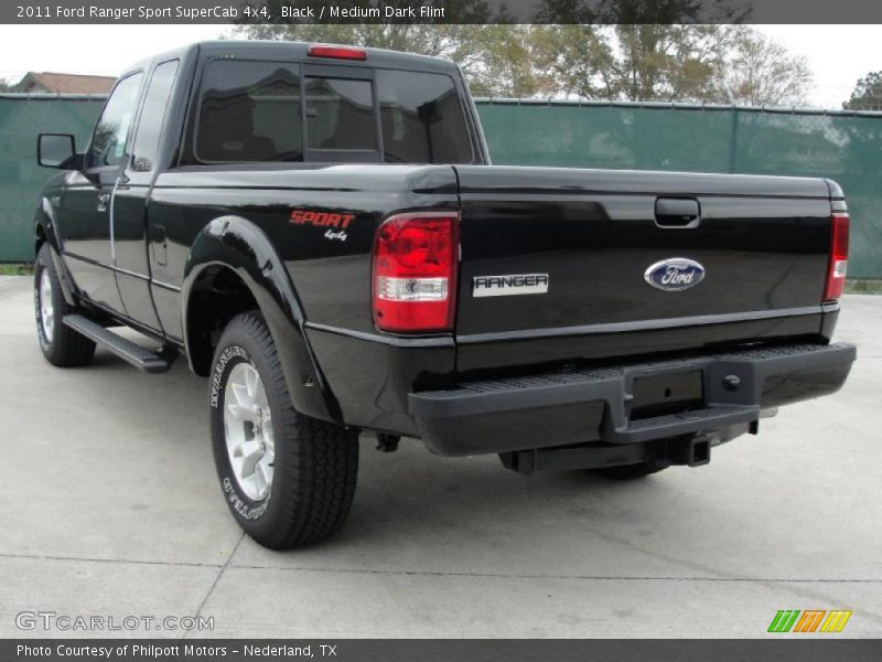Black / Medium Dark Flint 2011 Ford Ranger Sport SuperCab 4x4