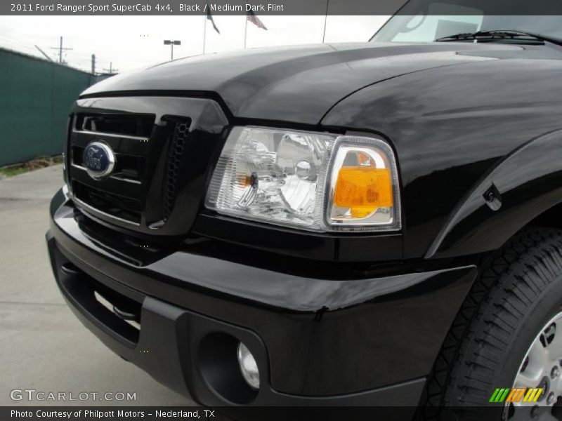 Black / Medium Dark Flint 2011 Ford Ranger Sport SuperCab 4x4