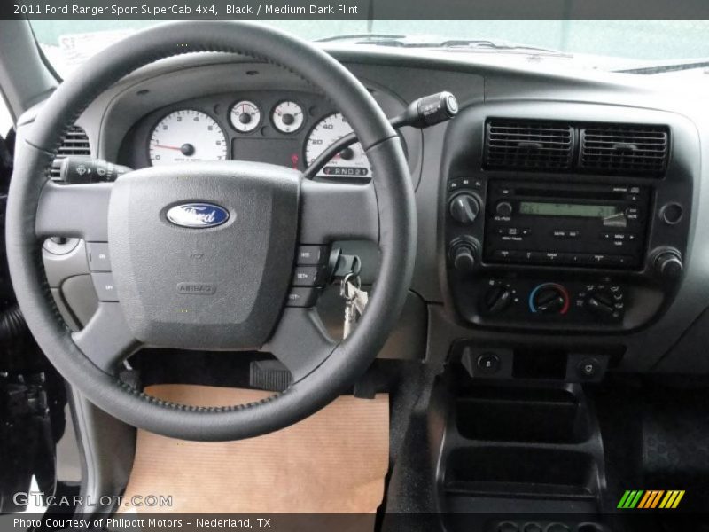 Black / Medium Dark Flint 2011 Ford Ranger Sport SuperCab 4x4