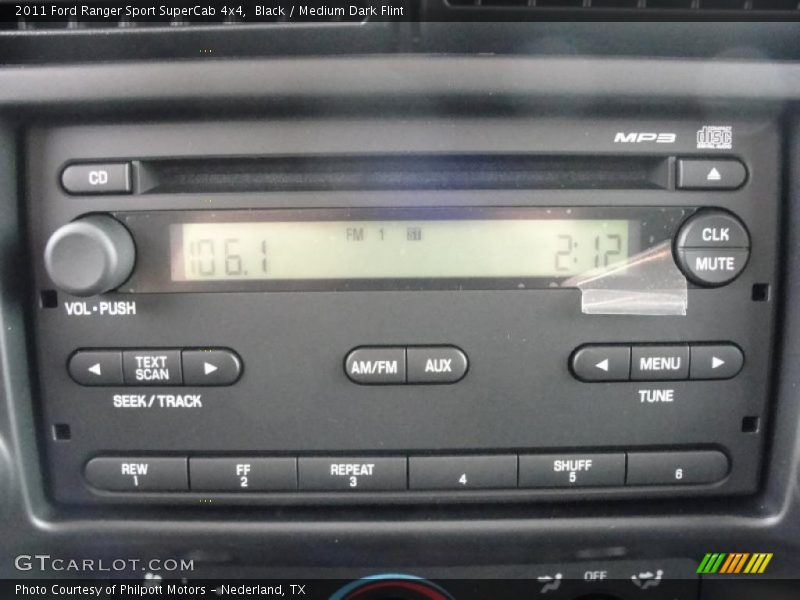 Black / Medium Dark Flint 2011 Ford Ranger Sport SuperCab 4x4