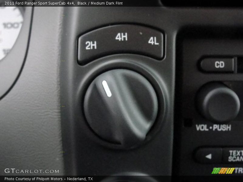 Black / Medium Dark Flint 2011 Ford Ranger Sport SuperCab 4x4