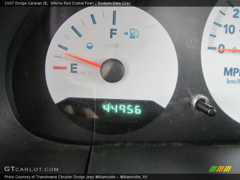 Inferno Red Crystal Pearl / Medium Slate Gray 2007 Dodge Caravan SE