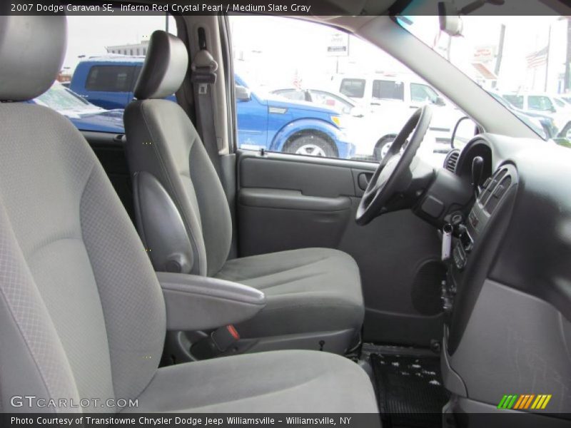 Inferno Red Crystal Pearl / Medium Slate Gray 2007 Dodge Caravan SE