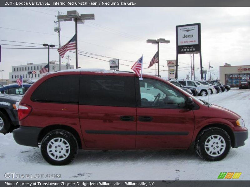 Inferno Red Crystal Pearl / Medium Slate Gray 2007 Dodge Caravan SE