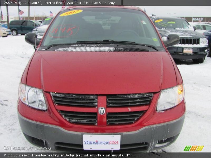 Inferno Red Crystal Pearl / Medium Slate Gray 2007 Dodge Caravan SE