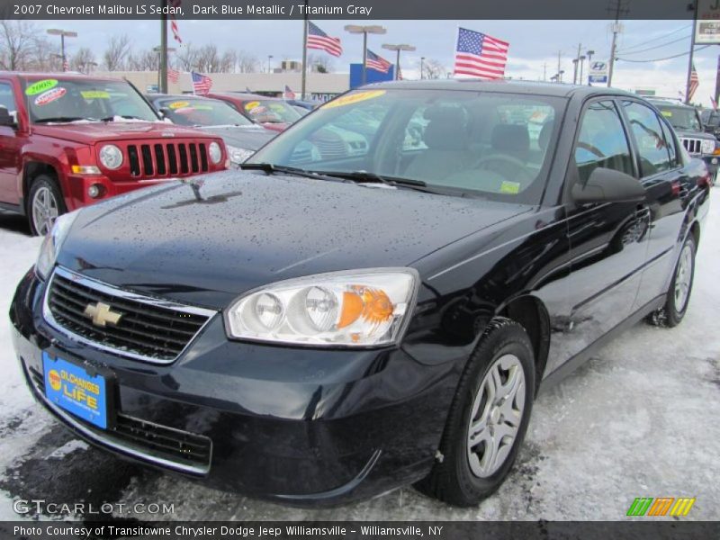 Dark Blue Metallic / Titanium Gray 2007 Chevrolet Malibu LS Sedan