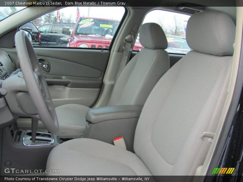 Dark Blue Metallic / Titanium Gray 2007 Chevrolet Malibu LS Sedan