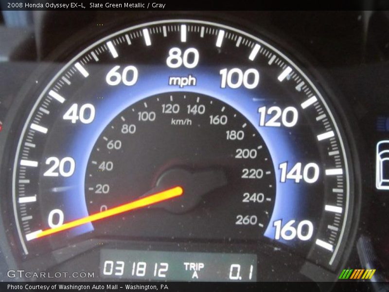 Slate Green Metallic / Gray 2008 Honda Odyssey EX-L