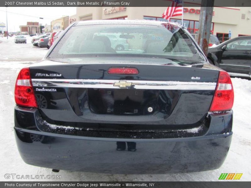 Dark Blue Metallic / Titanium Gray 2007 Chevrolet Malibu LS Sedan