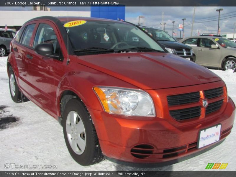 Sunburst Orange Pearl / Pastel Slate Gray 2007 Dodge Caliber SE