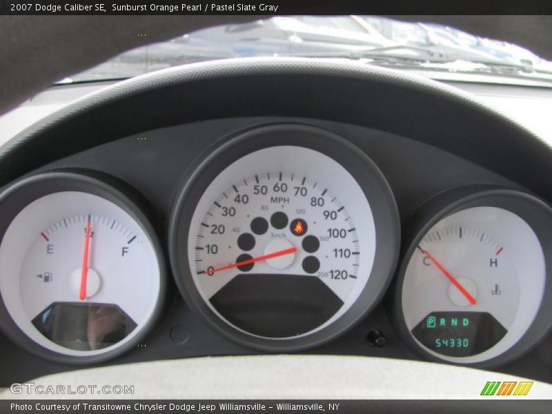 Sunburst Orange Pearl / Pastel Slate Gray 2007 Dodge Caliber SE