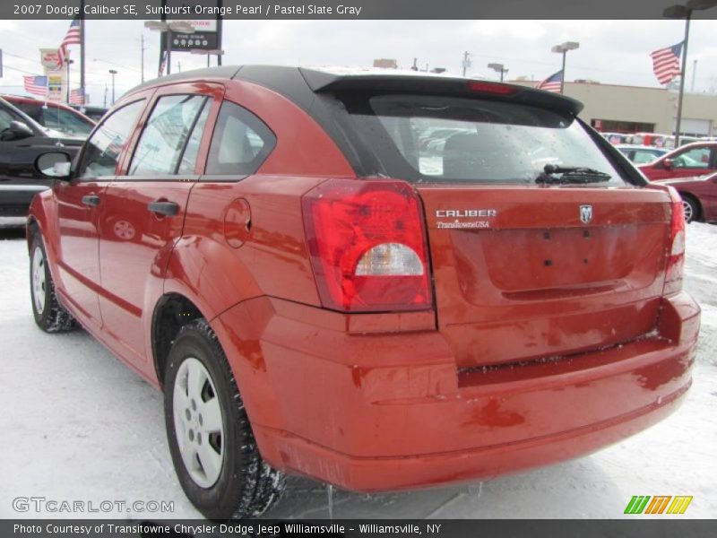 Sunburst Orange Pearl / Pastel Slate Gray 2007 Dodge Caliber SE