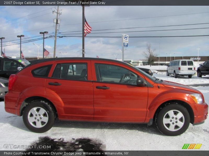 Sunburst Orange Pearl / Pastel Slate Gray 2007 Dodge Caliber SE
