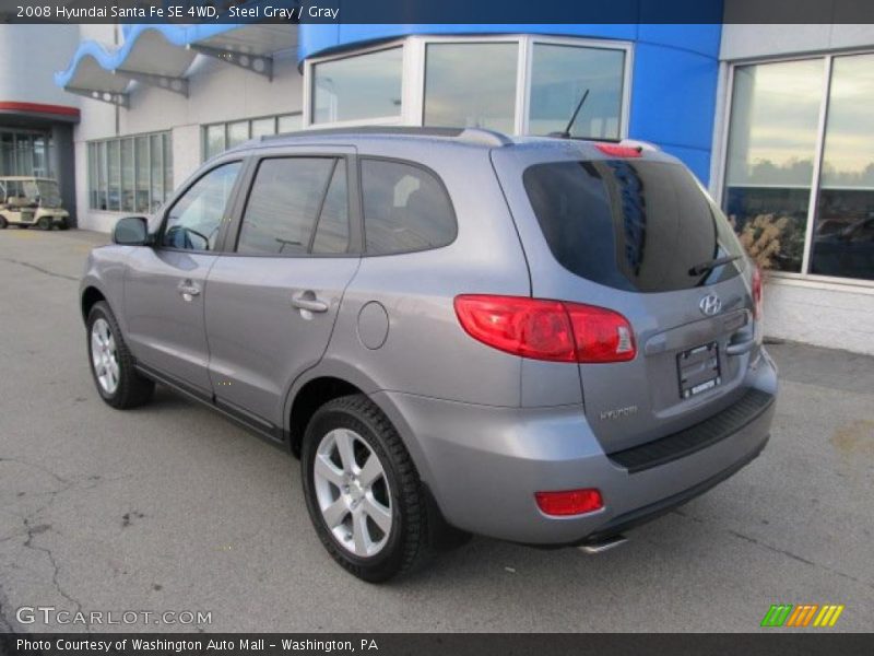 Steel Gray / Gray 2008 Hyundai Santa Fe SE 4WD