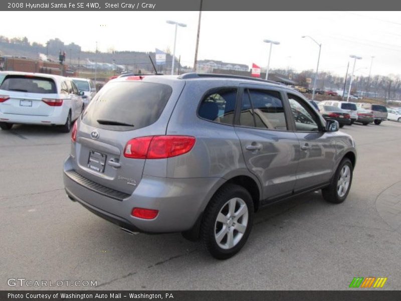 Steel Gray / Gray 2008 Hyundai Santa Fe SE 4WD