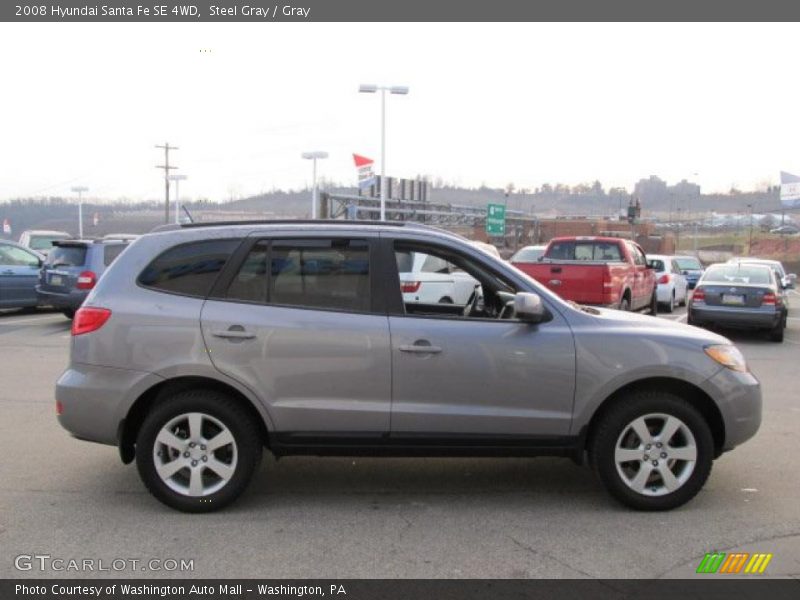 Steel Gray / Gray 2008 Hyundai Santa Fe SE 4WD