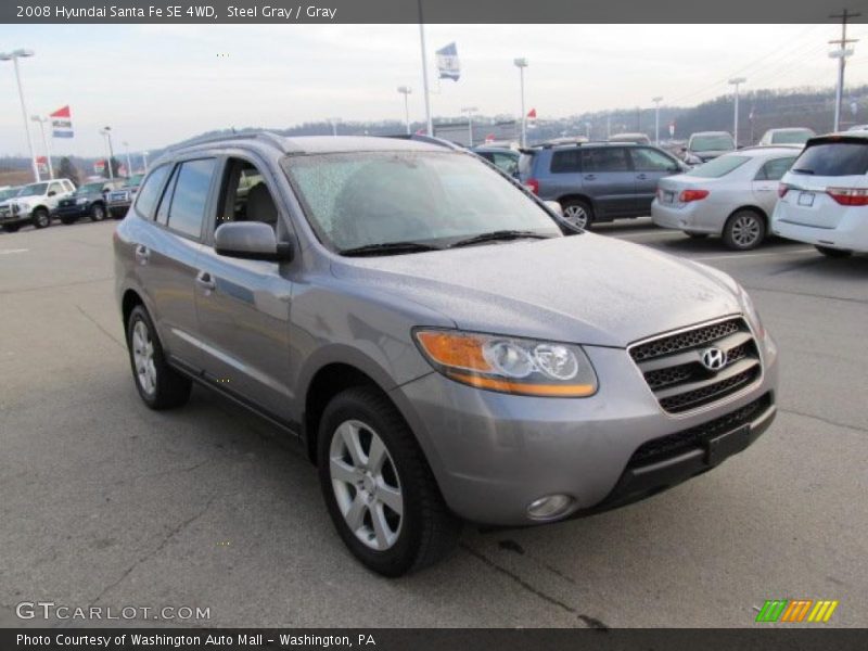 Steel Gray / Gray 2008 Hyundai Santa Fe SE 4WD