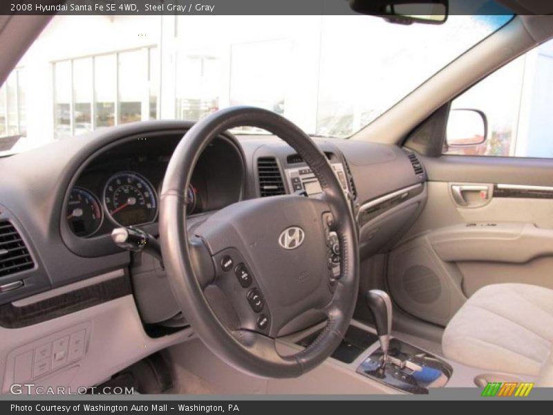 Steel Gray / Gray 2008 Hyundai Santa Fe SE 4WD