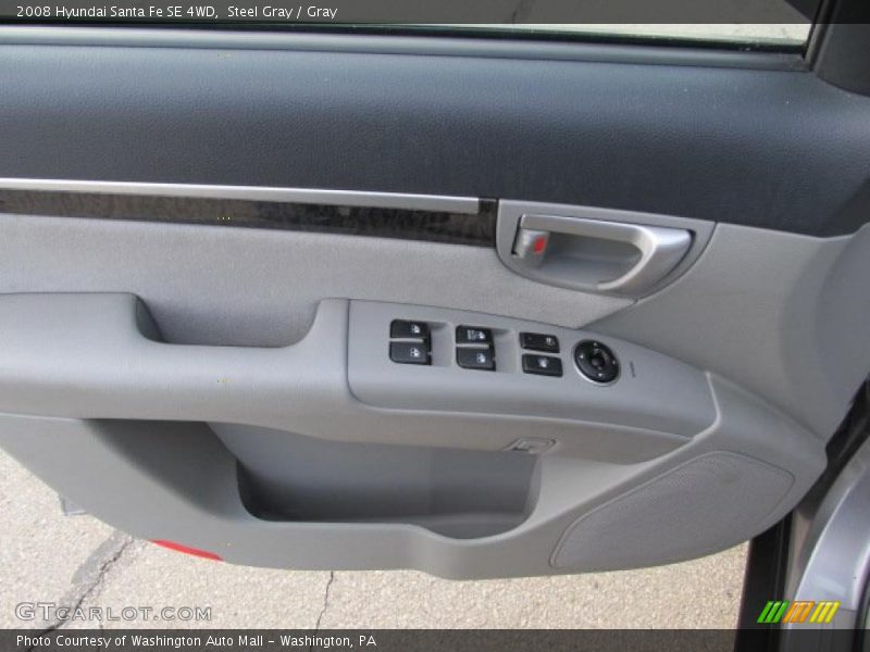 Steel Gray / Gray 2008 Hyundai Santa Fe SE 4WD