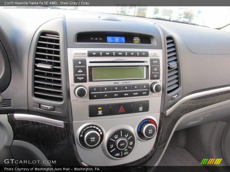 Steel Gray / Gray 2008 Hyundai Santa Fe SE 4WD