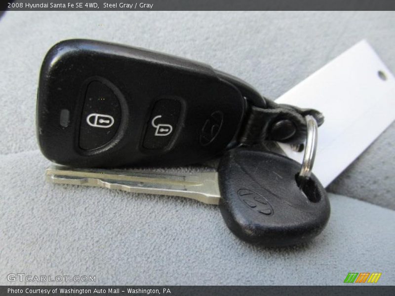 Steel Gray / Gray 2008 Hyundai Santa Fe SE 4WD
