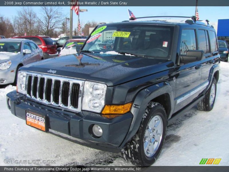 Steel Blue Metallic / Dark Slate Gray 2008 Jeep Commander Limited 4x4