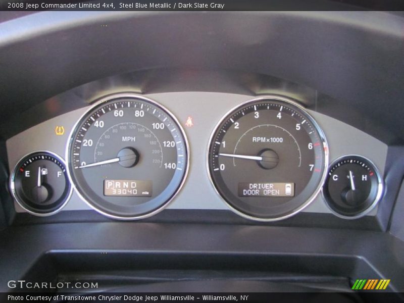 Steel Blue Metallic / Dark Slate Gray 2008 Jeep Commander Limited 4x4