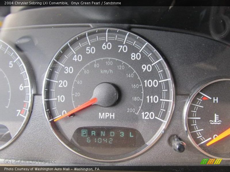 Onyx Green Pearl / Sandstone 2004 Chrysler Sebring LXi Convertible
