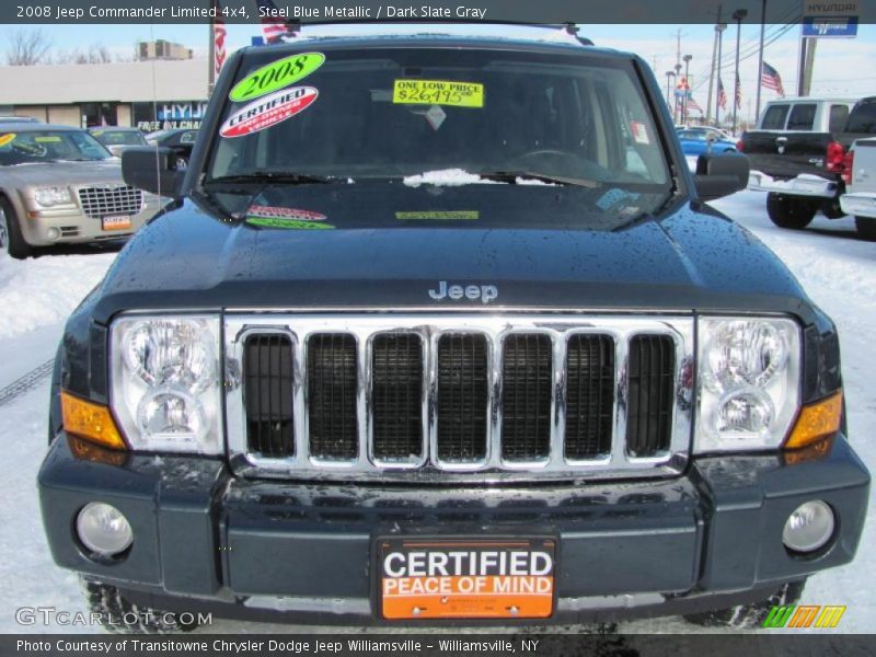 Steel Blue Metallic / Dark Slate Gray 2008 Jeep Commander Limited 4x4