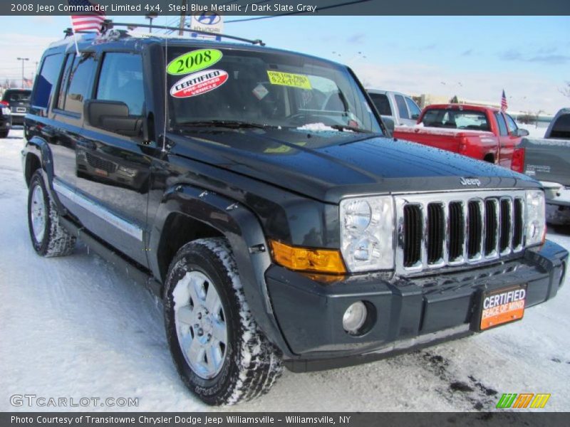 Steel Blue Metallic / Dark Slate Gray 2008 Jeep Commander Limited 4x4