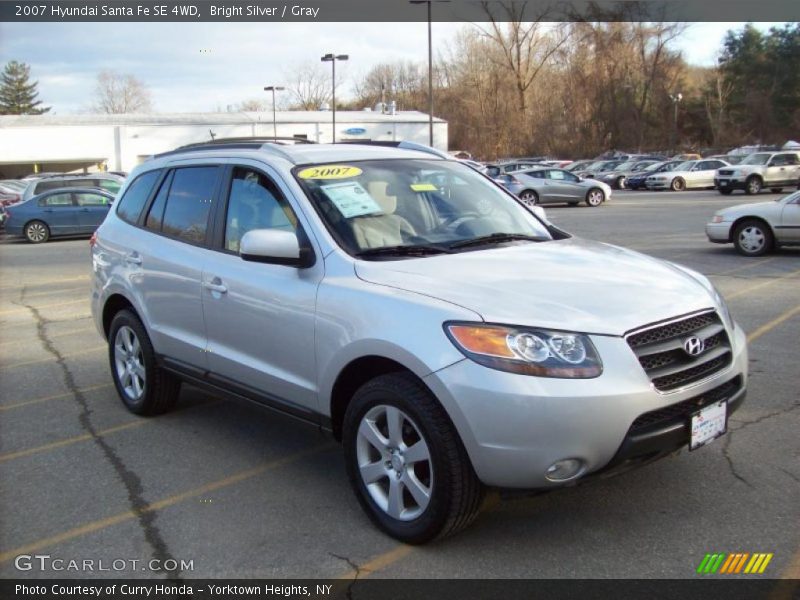 Bright Silver / Gray 2007 Hyundai Santa Fe SE 4WD