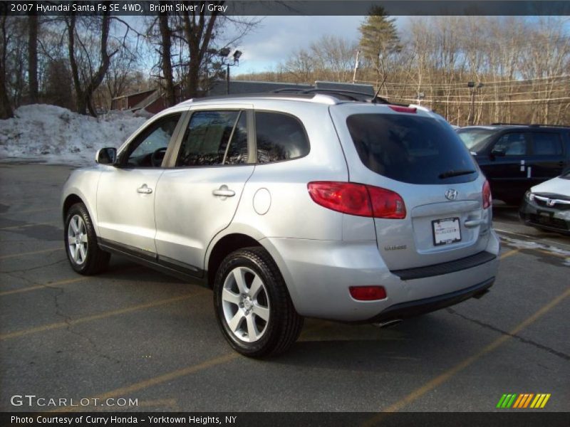 Bright Silver / Gray 2007 Hyundai Santa Fe SE 4WD
