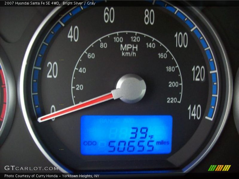 Bright Silver / Gray 2007 Hyundai Santa Fe SE 4WD